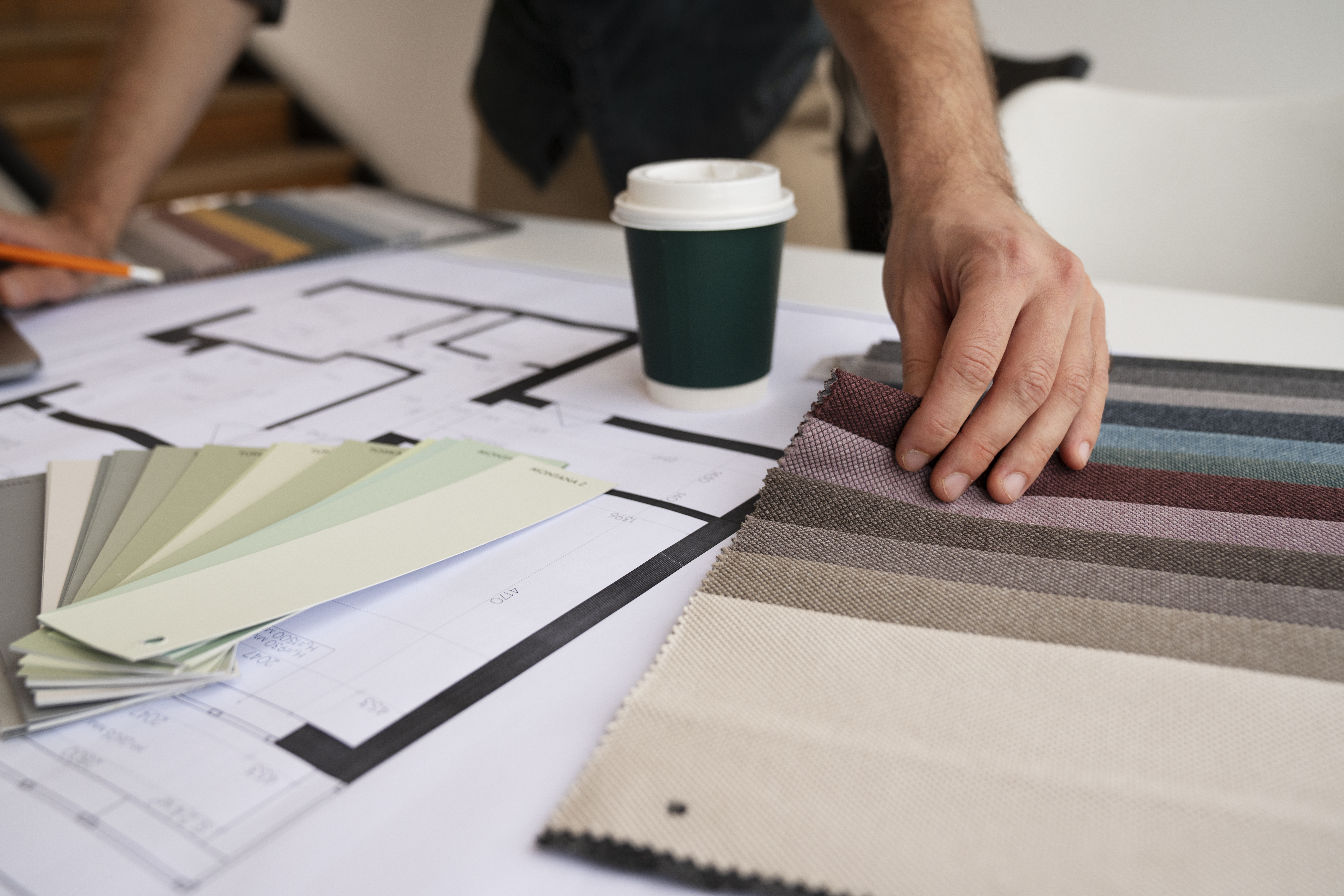 side-view-employee-working-project