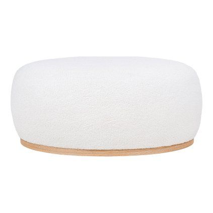 Manhattan pouf bílý teddy