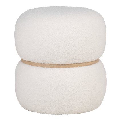 Milford pouf bílé bouclé