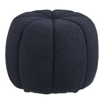 Paisley pouf tmavě modrý