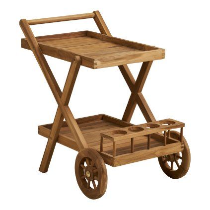 Pasaku servírovací vozík – teak
