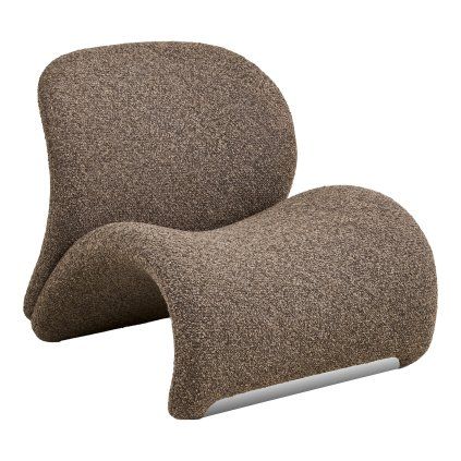 Sofia organické lounge křeslo hnědé bouclé