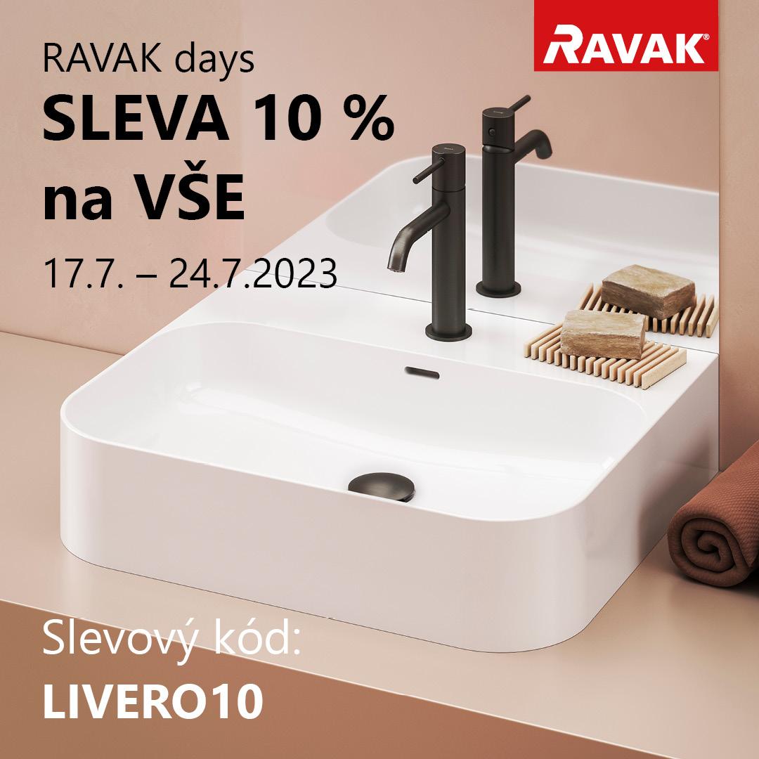 RAVAK days – Sleva 10 % na produkty značky RAVAK