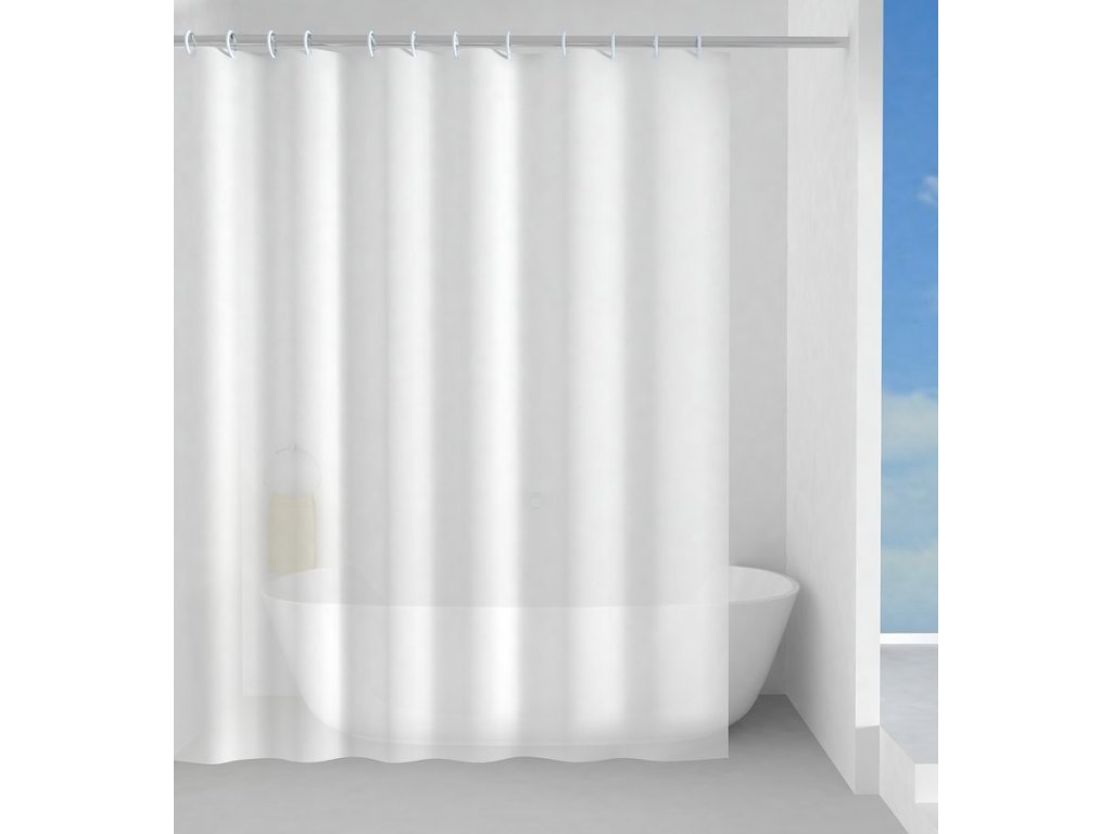 VANIGLIA sprchový závěs 180x200cm, bílá, polyester - LIVERO