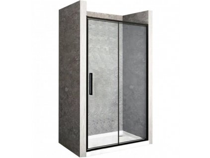 Rea - Sprchové dveře Rapid Fold - černá/transparentní - 80x195 cm L/P