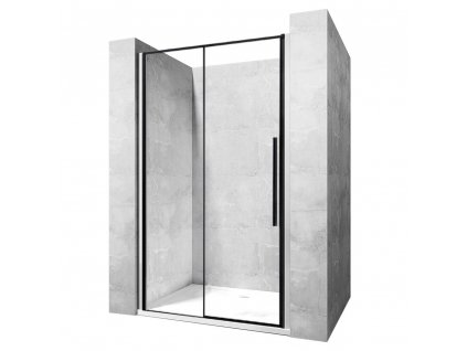 Rea - Sprchové dveře Solar - černá/transparentní - 90x195 cm L/P
