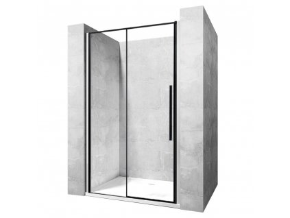 Rea - Sprchové dveře Solar - černá/transparentní - 130x195 cm L/P