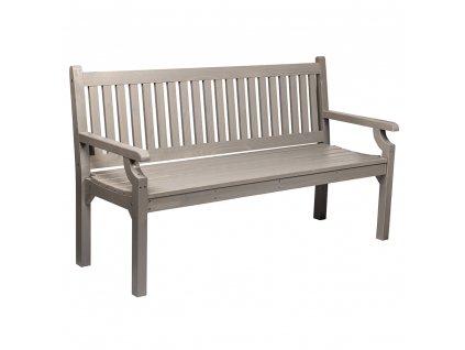 Dřevěná zahradní lavička, šedá, 124 cm, KOLNA