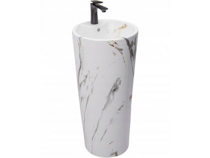 REA - SAMOSTATNĚ STOJÍCÍ KERAMICKÉ UMYVADLO BLANKA MARBLE MARBLE MATT (REA-U8704)
