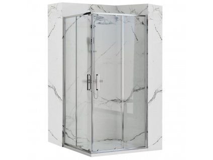 Rea - Sprchový rohový kout Punto - chrom/transparentní - 90x90 cm - L/P