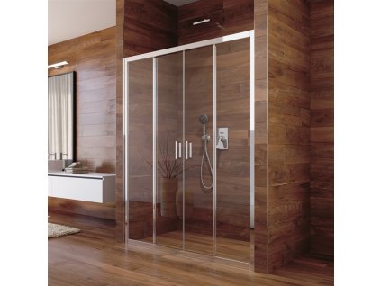 Sprchové dveře, Lima, čtyřdílné, zasunovací, chrom ALU, sklo Čiré Sprchové dveře, Lima, čtyřdílné, zasunovací, 140x190 cm, chrom ALU, sklo Čiré