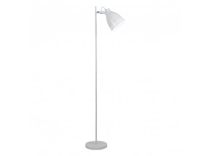 Stojací lampa, bílá / kov, AIDEN TYP 2