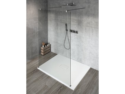 VARIO CHROME jednodílná sprchová zástěna do prostoru, čiré sklo, 1000 mm