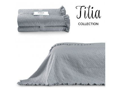Přehoz na postel Tilia šedá,  170x210