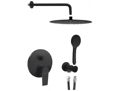 KAI podomítkový sprchový set s pákovou baterií, 2 výstupy, černá