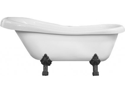 MEXEN - Retro vana volně stojící, 150 x 73 cm - bílá, nohy - černá - 53251507300-70