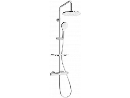 MEXEN - KT05 nástěnná sprchová souprava, hlavice tropický déšť, baterie termostatická - chrom/ bílá - 771500593-00