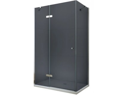 MEXEN - Roma sprchový kout, dveře křídlové, 80 x 110 cm - grafitová šedá - chrom - 854-080-110-01-40
