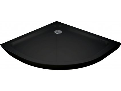 MEXEN - se sifonem sprchová vanička, půlkruhová Slim 70 x 70 cm - černá - 41707070