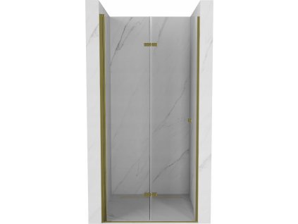 MEXEN - Lima dveře sprchové skládací, 90 cm, transparentní - zlatá - 856-090-000-50-00