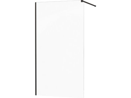MEXEN - Kioto zástěna sprchová 80 x 200 cm, transparentní 8 mm - černá - 800-080-101-70-00