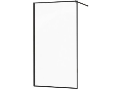 MEXEN - Kioto zástěna sprchová 80 x 200 cm, transparentní/ černá /vzor 8 mm - černá - 800-080-101-70-70