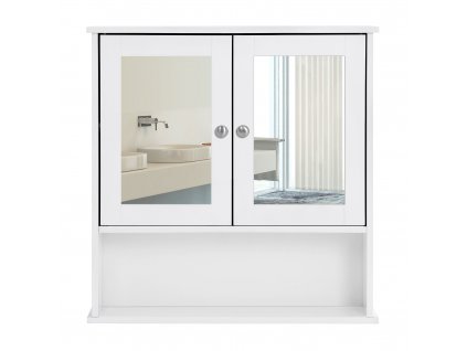 Zrcadlová skříňka - bílá - 56x13x58 cm
