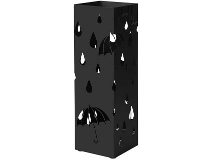 Stojan na deštníky - černá - 15,5x15,5x49 cm