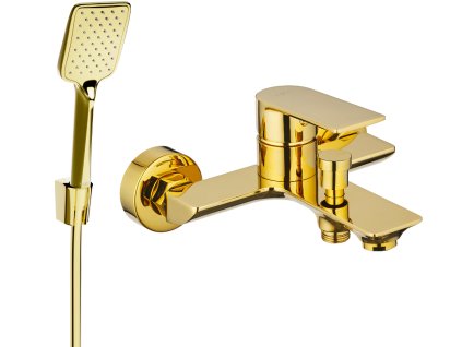 Mexen Alexa R62 vanová souprava, baterie se sprchou - zlatá - 7123R62-50