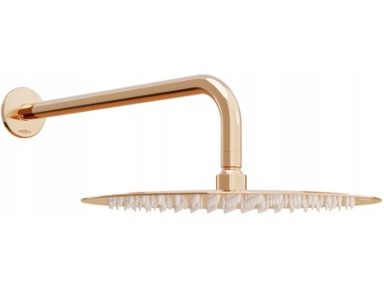 MEXEN - Slim sprcha - tropický déšť 30 cm z ramieniem se sprchou - růžově zlatá - 79230211-60