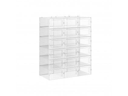 Skladovací box - transparentní - 33,3x23x14 cm - 18 ks