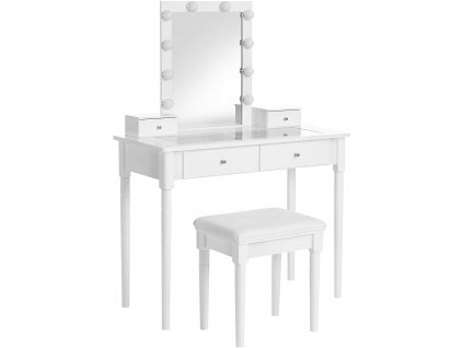 Toaletní stolek - bílá - 90x40x133,5 cm
