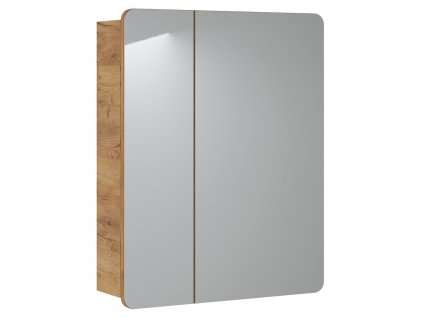 Via Domo - Koupelnová skříňka se zrcadlem Aruba Craft - přírodní - 60x75x16 cm