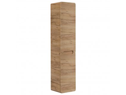Oasi Casa - Koupelnová skříňka vysoká s prádelním košem Aruba Craft - přírodní - 35x170x35 cm