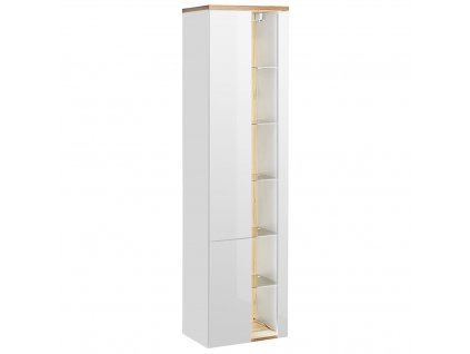 Oasi Casa - Koupelnová skříňka vysoká Bahama White - bílá - 46x170x33 cm