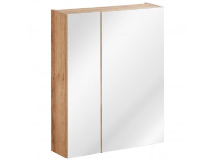 COMAD - Koupelnová skříňka se zrcadlem Capri Oak - přírodní - 60x75x16 cm