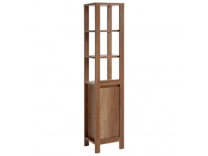 COMAD - Koupelnová skříňka vysoká Classic Oak - hnědá - 40x186x35 cm