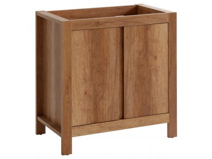 Via Domo - Koupelnová skříňka pod umyvadlo Classic Oak - hnědá - 80x79x46 cm