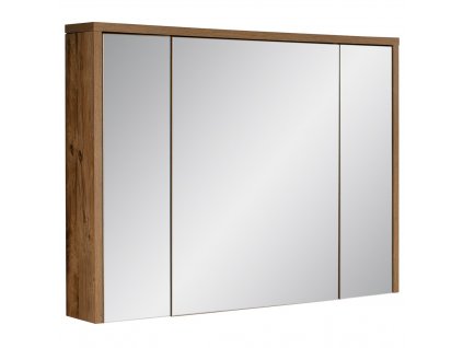 COMAD - Koupelnová skříňka se zrcadlem Hampton Concrete - přírodní - 100x75x16 cm