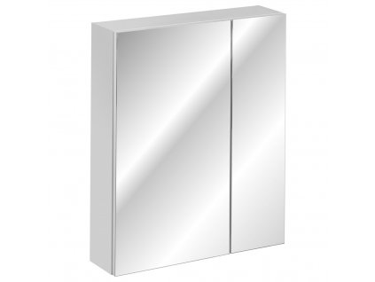 Via Domo - Koupelnová skříňka se zrcadlem Havana White - bílá - 60x75x16 cm