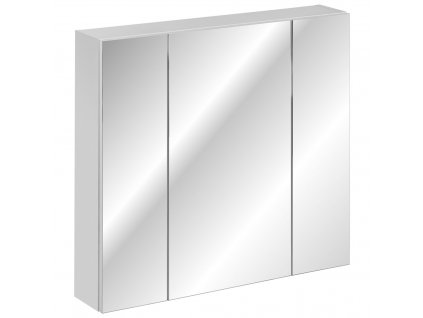 Via Domo - Koupelnová skříňka se zrcadlem Havana White - bílá - 80x75x16 cm