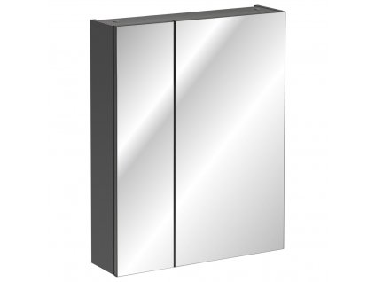COMAD - Koupelnová skříňka se zrcadlem Monako Grey - šedá - 60x75x16 cm