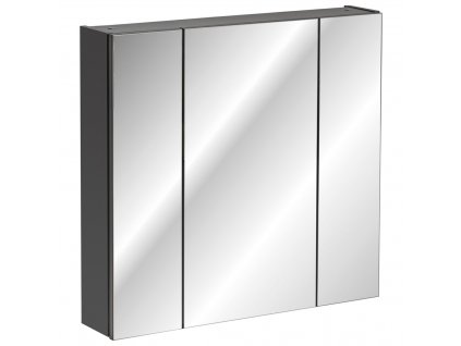 Oasi Casa - Koupelnová skříňka se zrcadlem Monako Grey - šedá - 80x57x16 cm