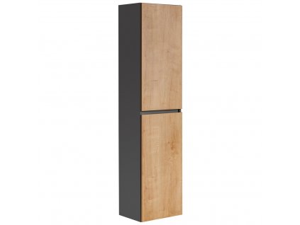 Via Domo - Koupelnová skříňka vysoká Monako Grey - šedá - 40x170x33 cm