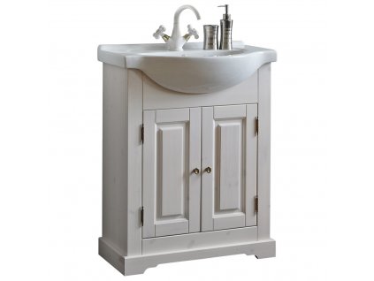 Via Domo - Koupelnová skříňka pod umyvadlo Romantic - bílá - 85x81x32 cm