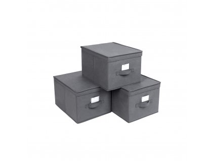 Úložný box - šedá - 40x30x25 cm