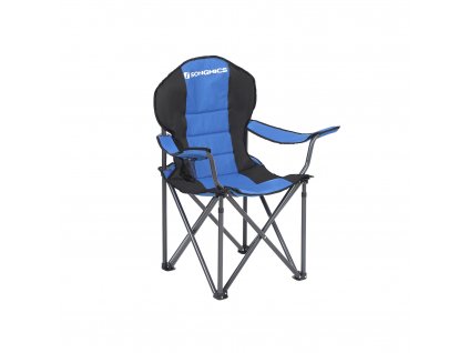 Skládací židle - modrá/černá - 90x55x102 cm