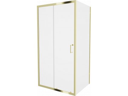 MEXEN - Apia sprchový kout, posuvné dveře, 120 x 100 cm, transparentní - zlatá - 840-120-100-50-00