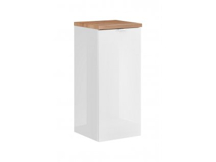 Oasi Casa - Koupelnová skříňka s košem na prádlo Capri White - bílá - 35x80x35 cm