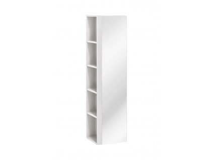 Via Domo - Koupelnová skříňka vysoká Twist White - bílá - 35x138x30 cm